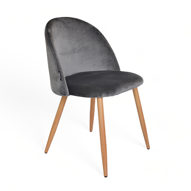Silla Barcelona Pana Gris Oscuro