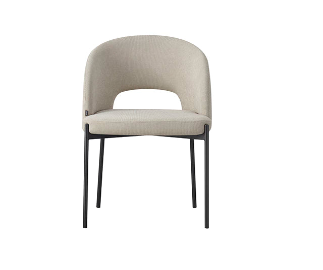 Silla Yuna Beige Base Negra