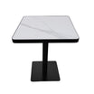 Mesita Cuadrada Black Marquina Base Negra