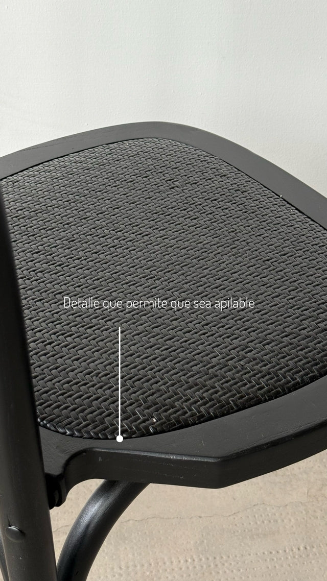 Silla Nápoles Apilable Full Black