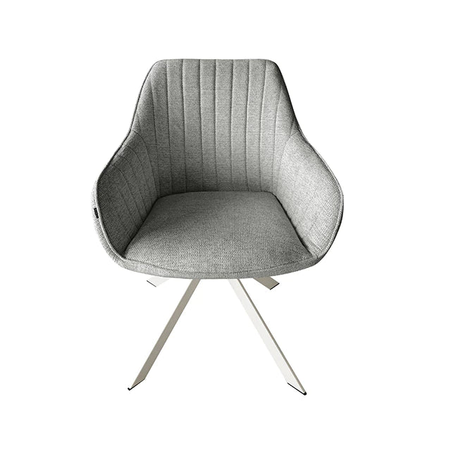 Sillón Abades Gris Claro Base Capuccino