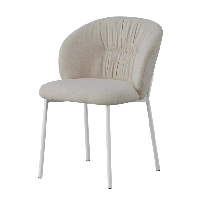 Silla Bristol Chenille Gris Base Capuccino