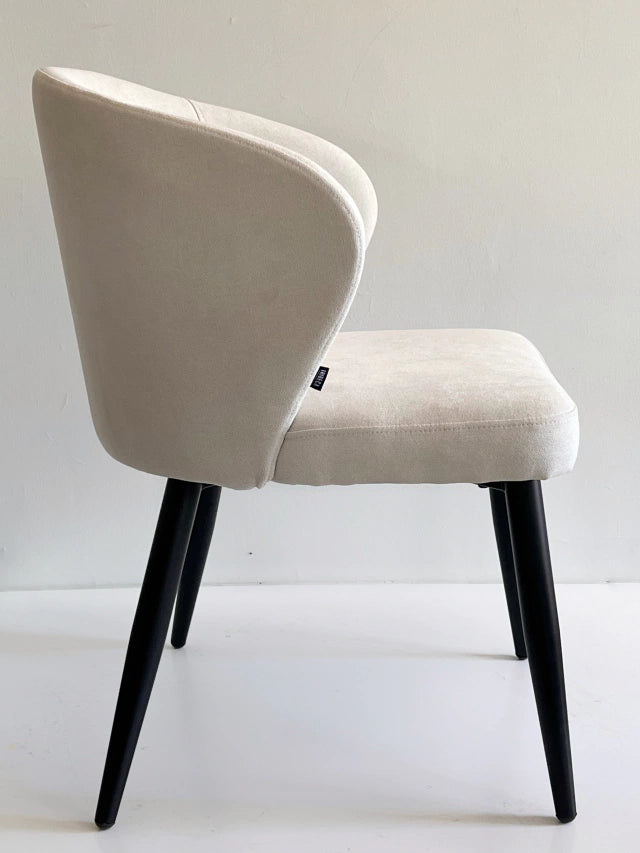 Silla Mónaco Beige Base Negra