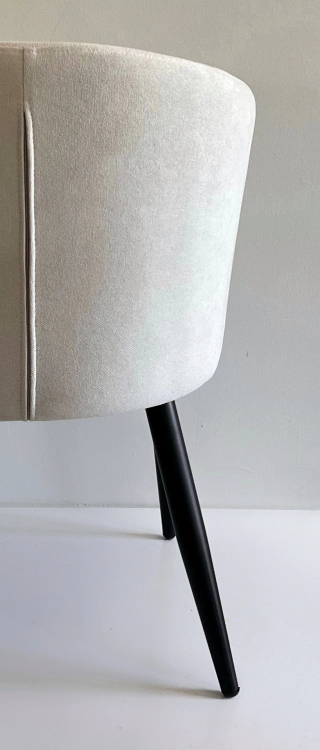 Silla Mónaco Beige Base Negra