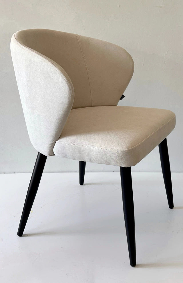 Silla Mónaco Beige Base Negra