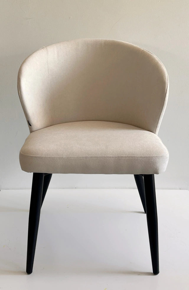 Silla Mónaco Beige Base Negra