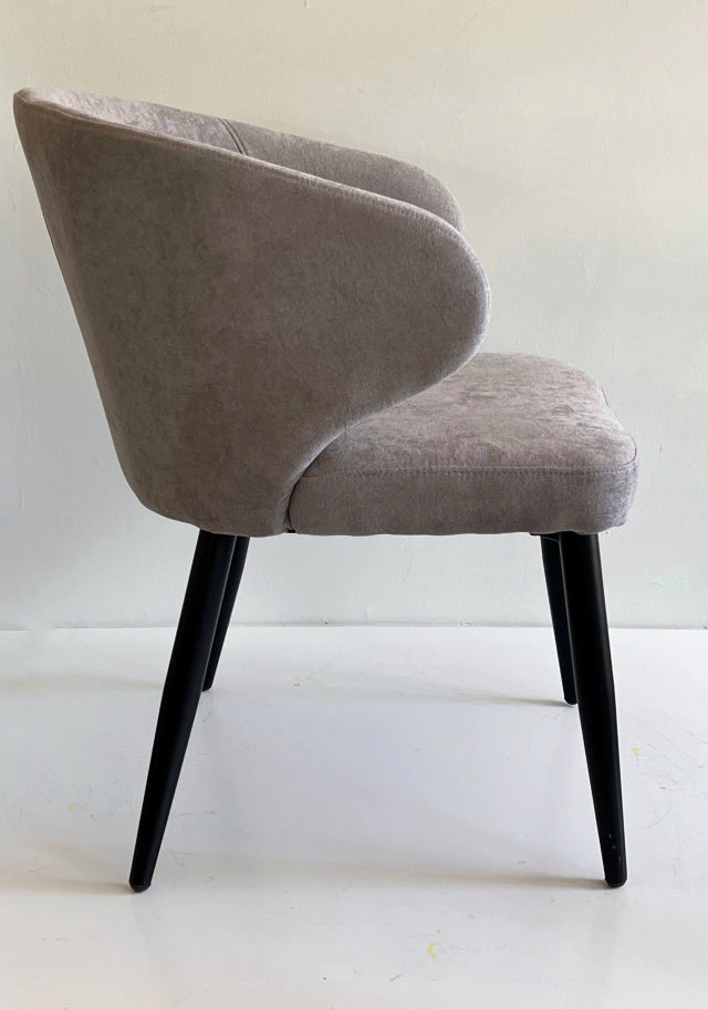 Silla Vita Gris Claro Base Negra