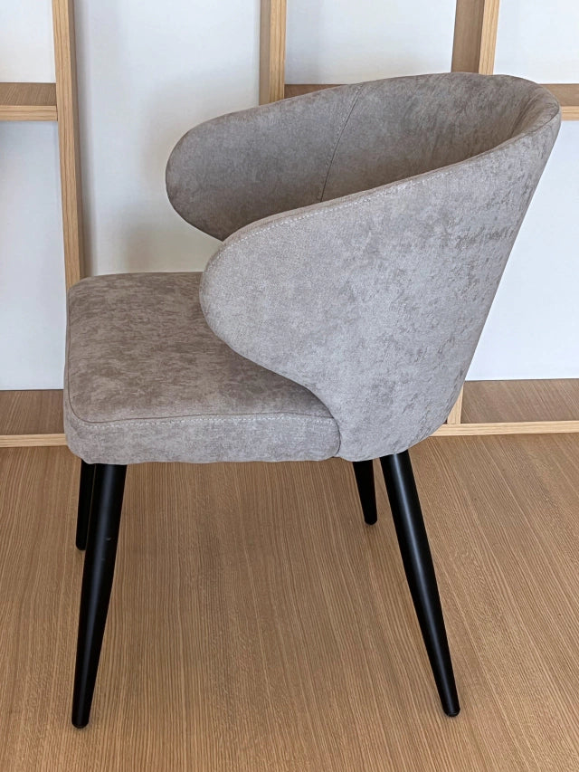 Silla Vita Gris Claro Base Negra