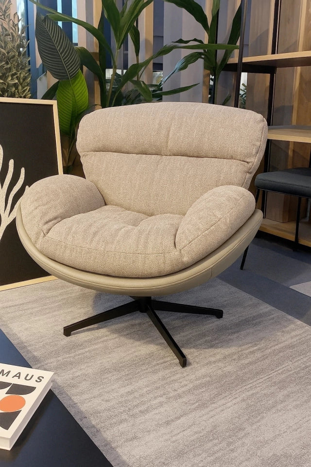Sillón Arman Gris c/Chenille Taupe