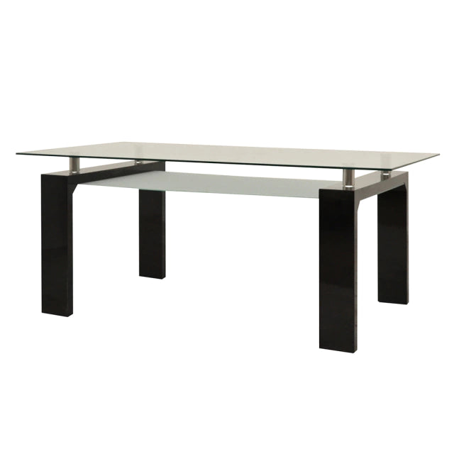 Mesa Lume Vidrio Base Negra