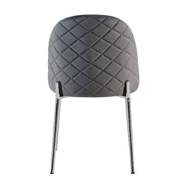 Silla Catania Pana Gris Oscuro Base Cromo