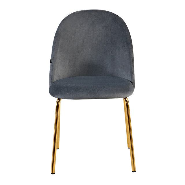 Silla Catania Pana Gris Perla Base Dorada