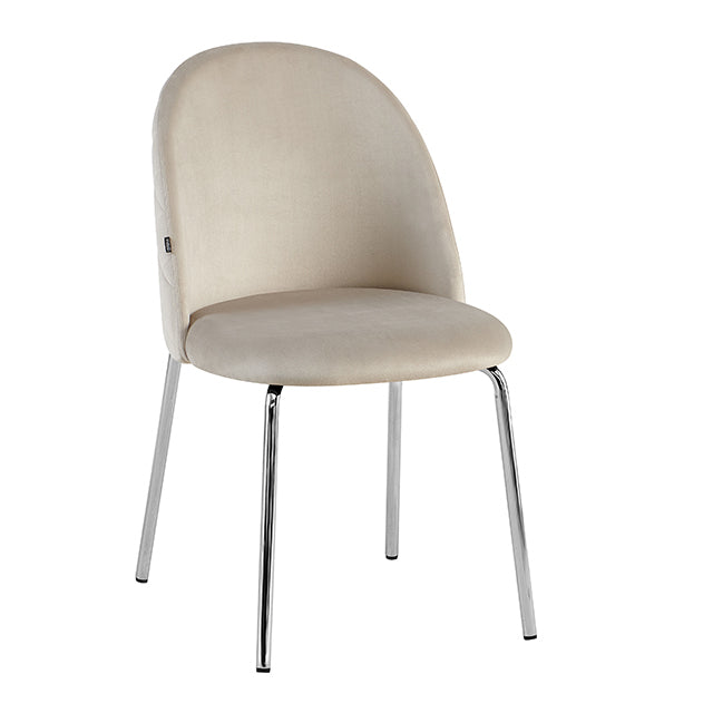 Silla Catania Pana Taupe Base Cromo