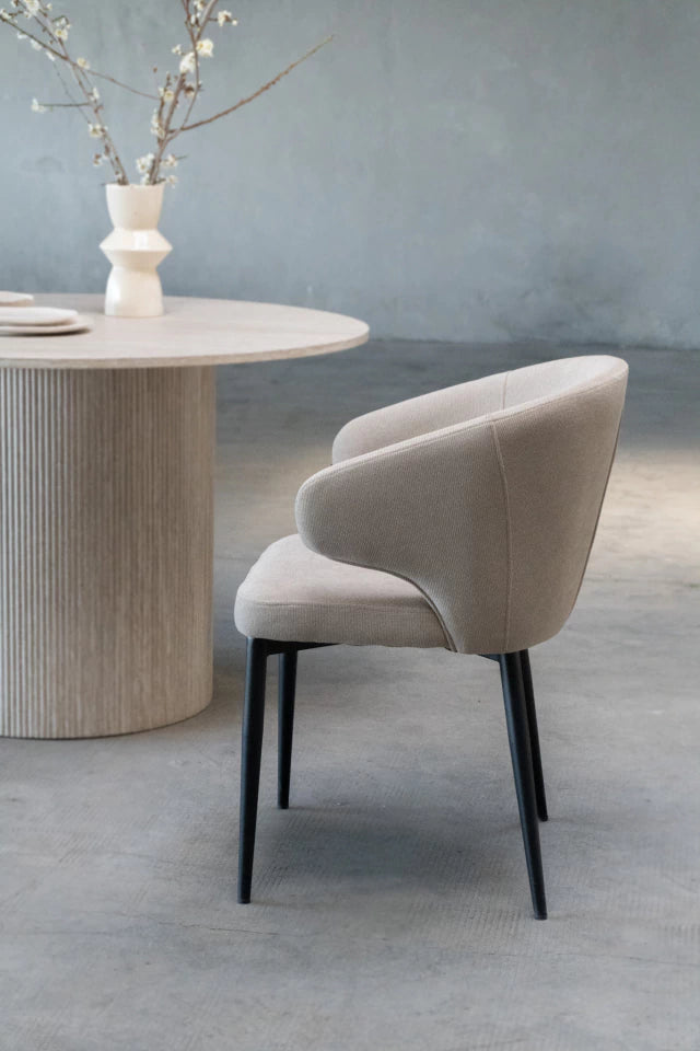 Silla Alix Beige Base Negra