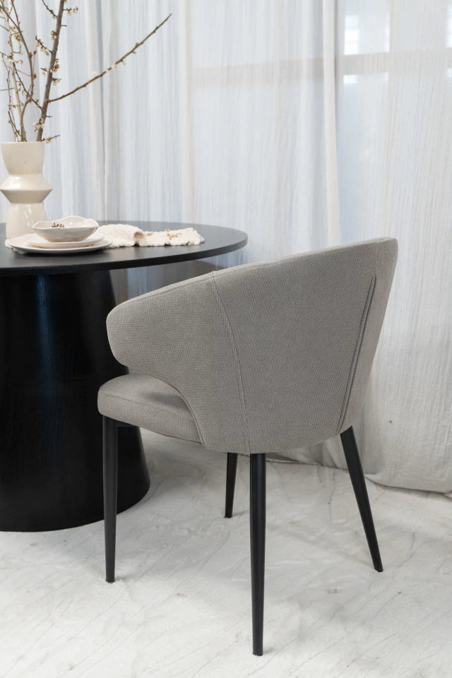 Silla Alix Gris Base Negra