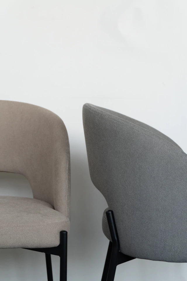 Silla Yuna Gris Base Negra