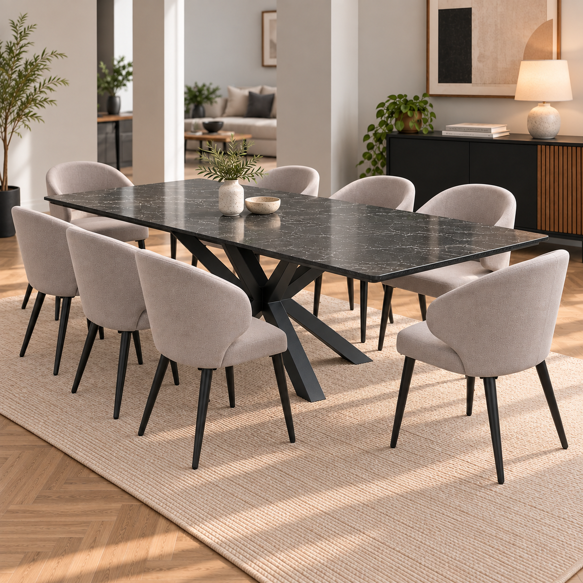 Silla Vita Gris Oscuro Base Negra