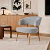 Sillón Bondie Chenille Gris Base Natural