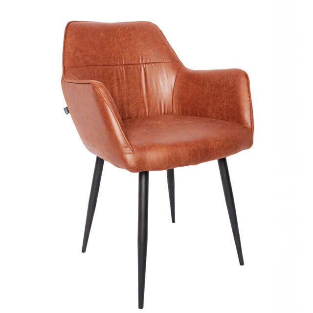 Silla Selene Ecocuero Light Brown