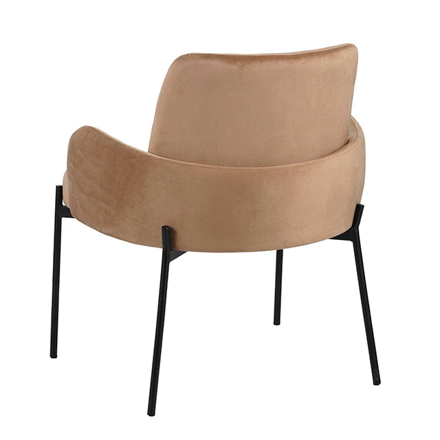 Sillón Londres Pana Taupe Base Negra