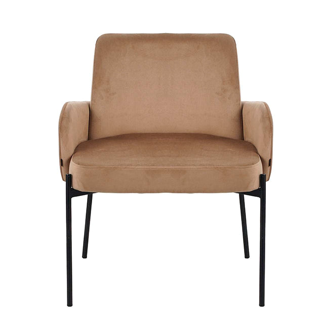 Sillón Londres Pana Taupe Base Negra
