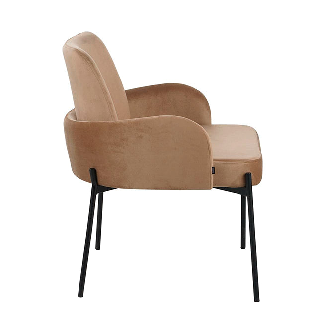 Sillón Londres Pana Taupe Base Negra