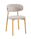 Silla Zuno Gris Claro Chenille Base Natural