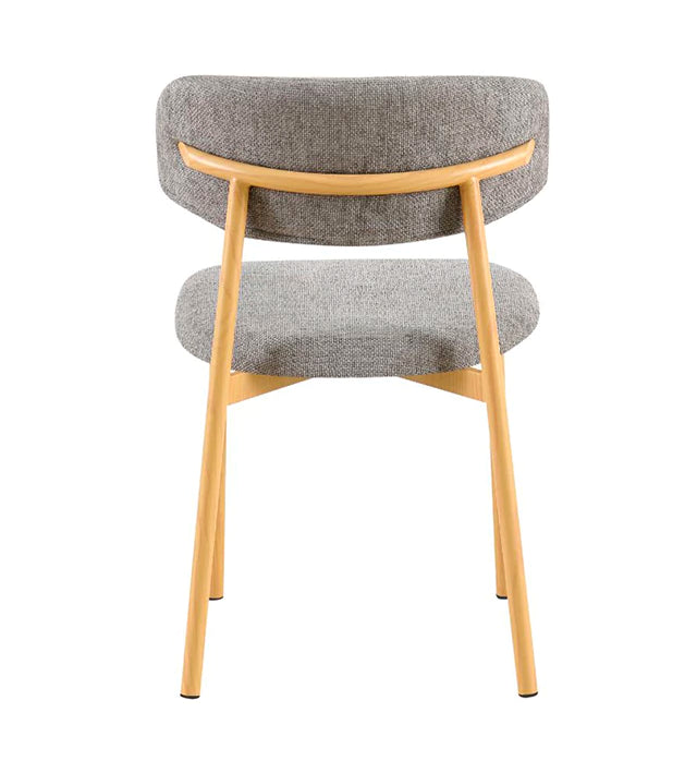 Silla Zuno Gris Oscuro Chenille Base Natural