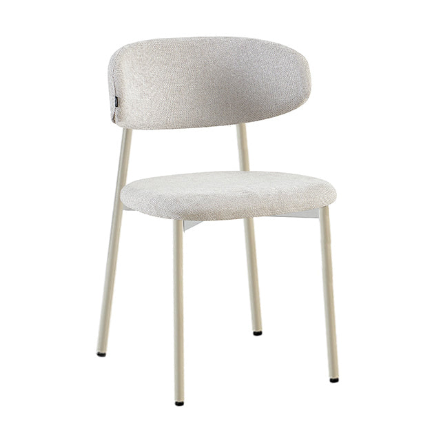 Silla Zuno Gris Claro Chenille Base Capuccino