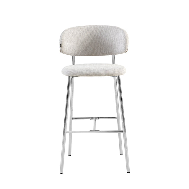 Banqueta Zuno Gris Claro Base Cromo