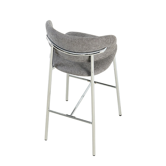Banqueta Zuno Gris Oscuro Base Cromo