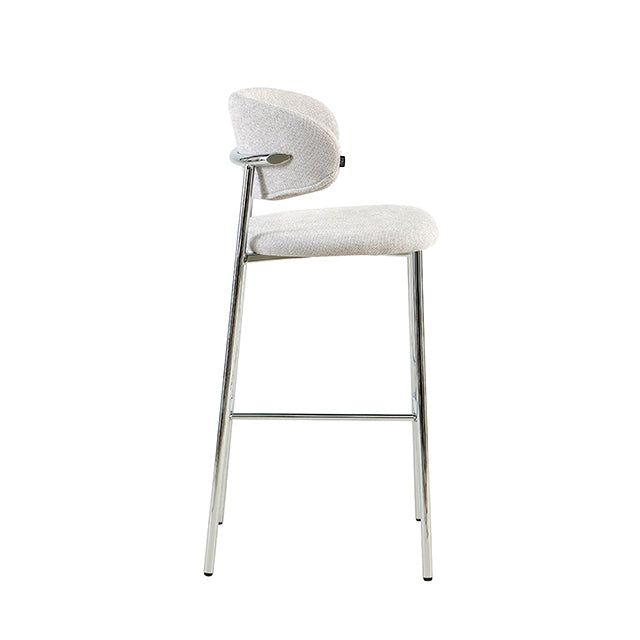 Banqueta Zuno Gris Claro Base Cromo