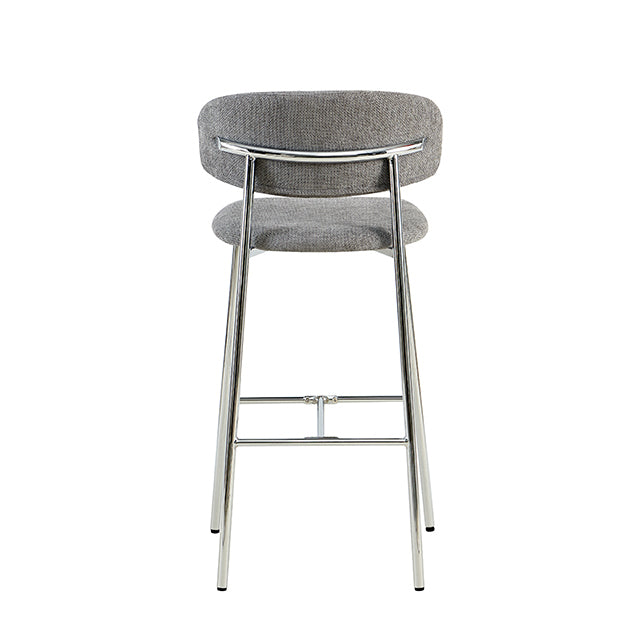 Banqueta Zuno Gris Oscuro Base Cromo