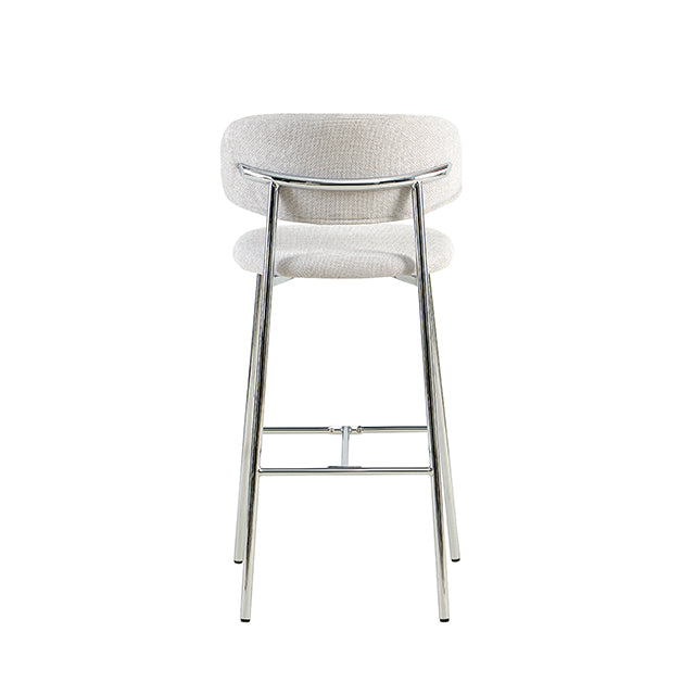 Banqueta Zuno Gris Claro Base Cromo