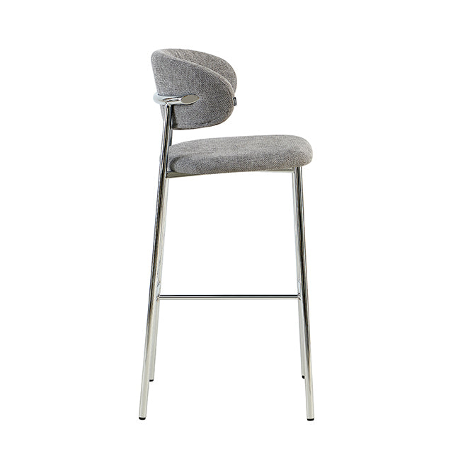 Banqueta Zuno Gris Oscuro Base Cromo