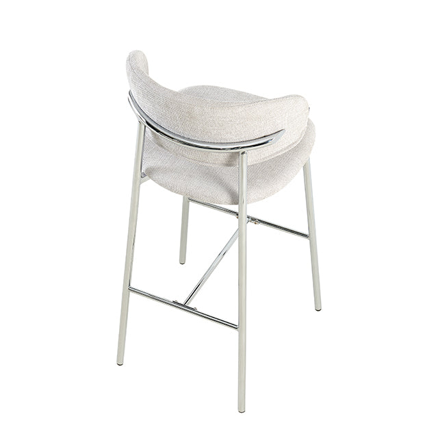 Banqueta Zuno Gris Claro Base Cromo