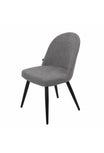 Silla Lara Gris Oscuro Base Negra