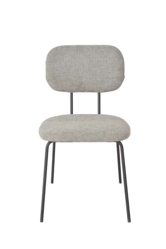 Silla Denver Gris Oscuro Base Negra