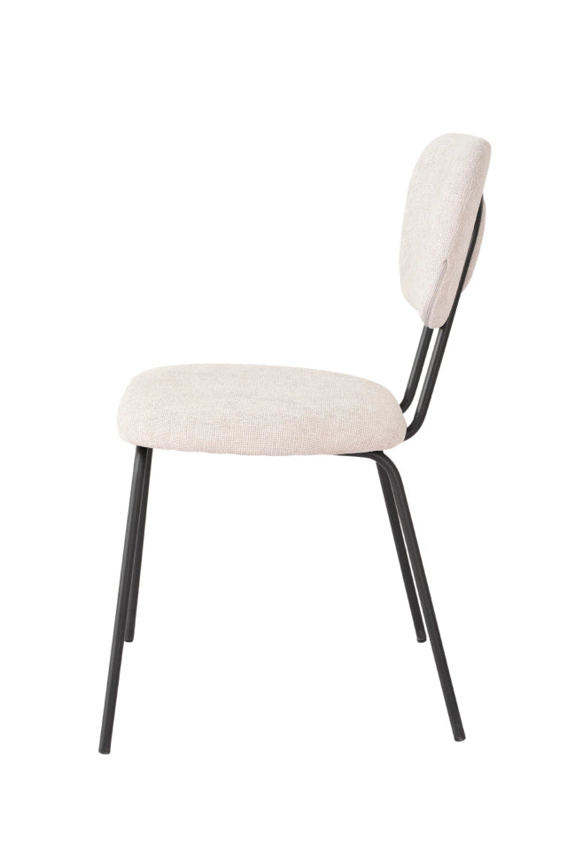 Silla Denver Chenille Gris Base Negra