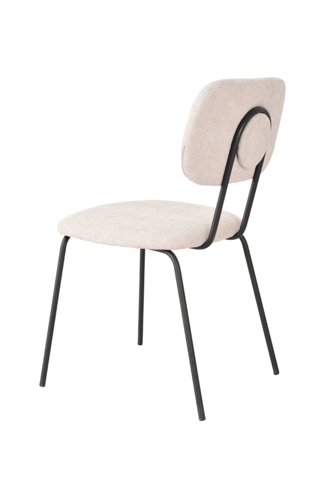 Silla Denver Chenille Gris Base Negra