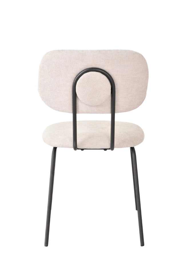 Silla Denver Chenille Gris Base Negra