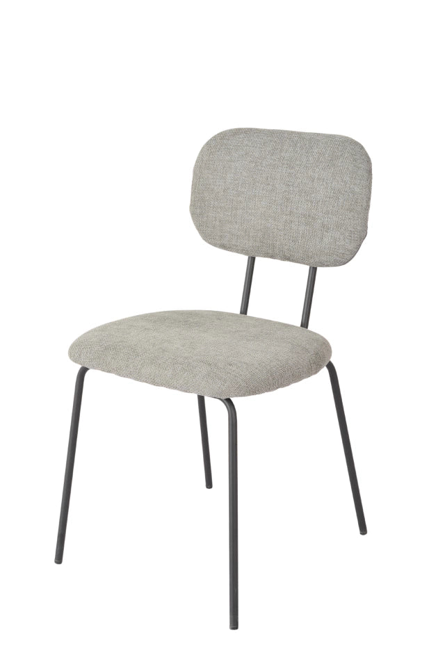 Silla Denver Gris Oscuro Base Negra