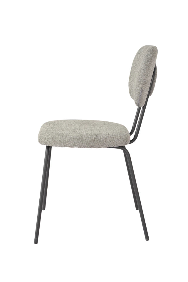 Silla Denver Gris Oscuro Base Negra
