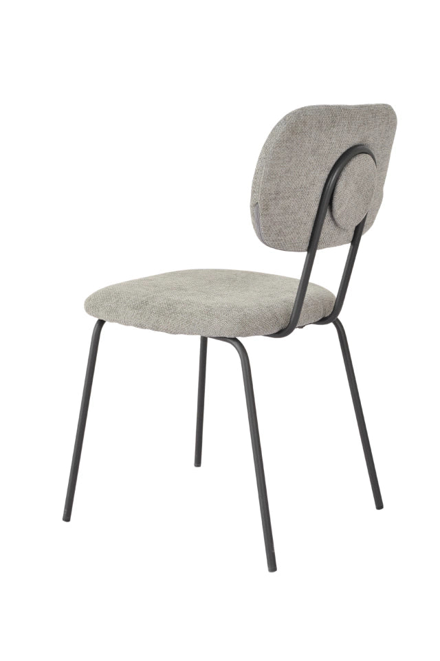 Silla Denver Gris Oscuro Base Negra