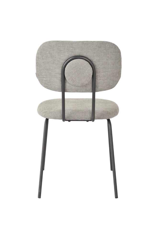 Silla Denver Gris Oscuro Base Negra