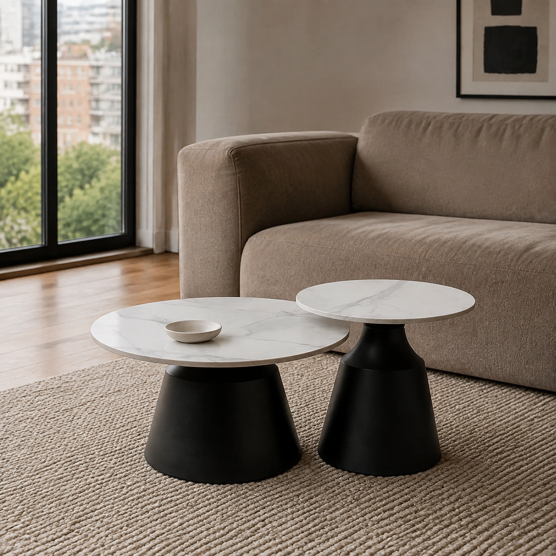 Set Miscela Calacatta Base Negra