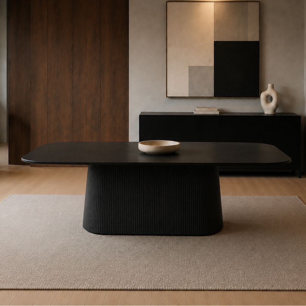 Mesa Tancah Black Marquina Base Negra