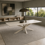 Mesa Turín Neo Travertino Base Capuccino