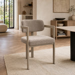Silla Besaya Gris Claro Base Capuccino