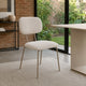Silla Denver Chenille Gris Claro Base Capuccino